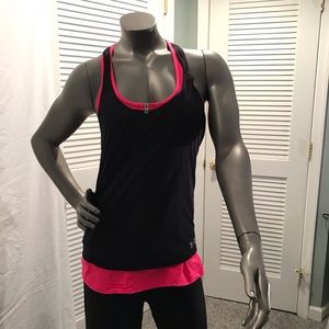 Black tie back UA tank top